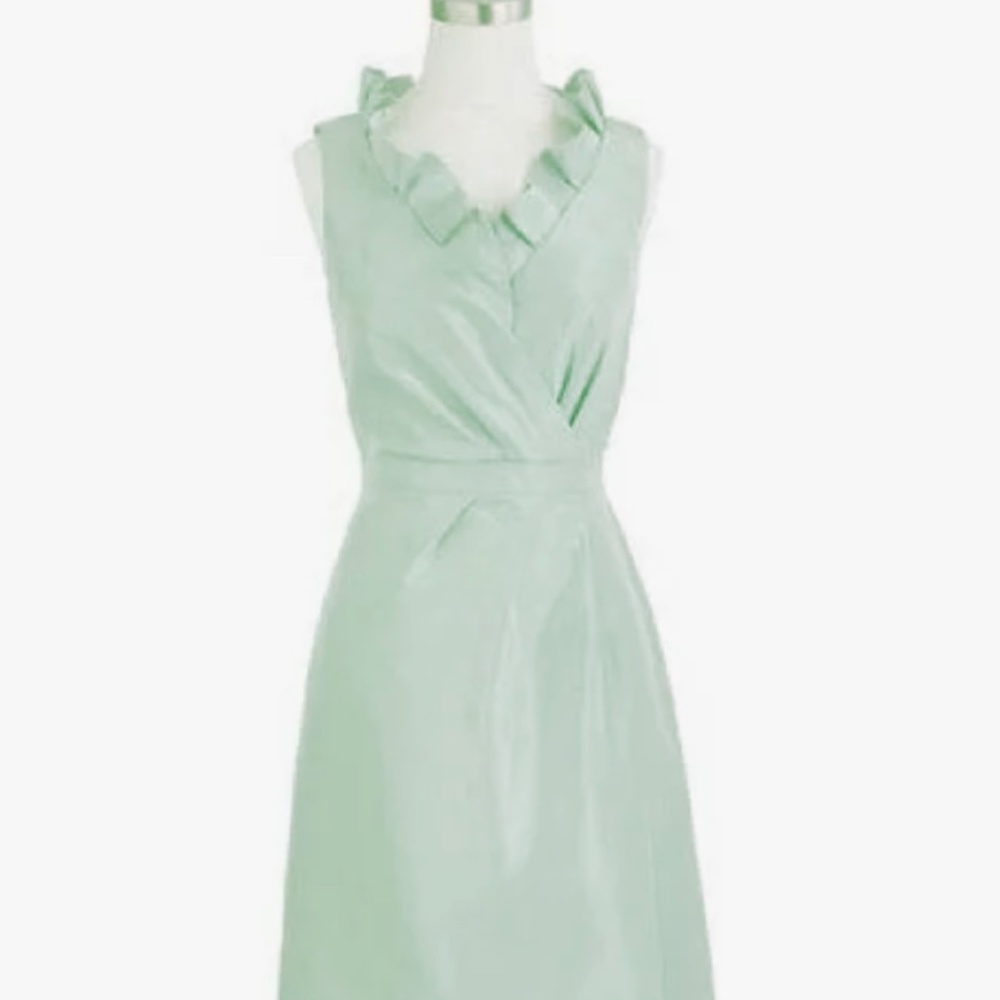 J. Crew Blakey Ruffle collar Silk Dress